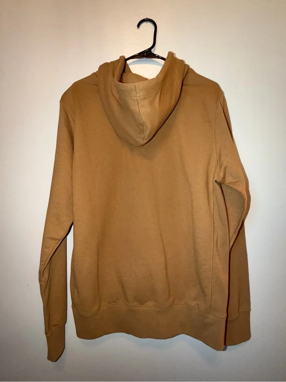 The North Face Men's Tan Pullover Hoodie with Logo Patch